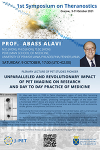 Invitation to plenary lecture of Prof. Abass Alavi